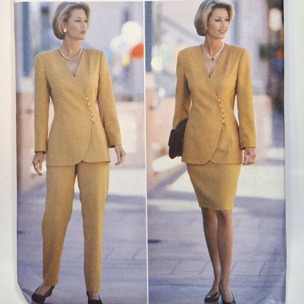 Butterick 3628 Sz 18-22 Business Suit Jacket Pants Skirt Set Pattern Uncut